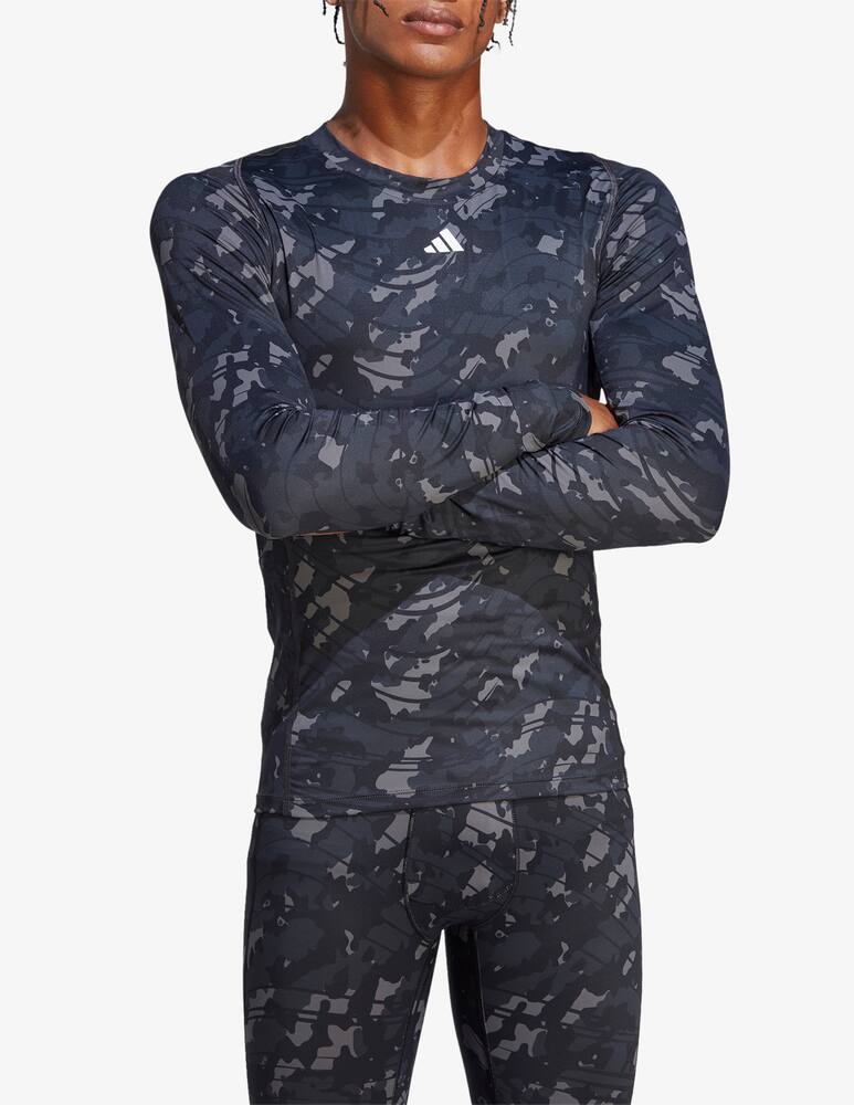 Adidas Performance Maglietta maniche lunghe tech aero camo - immagine 1 Adidas Performance Maglietta maniche lunghe tech aero camo - immagine 1