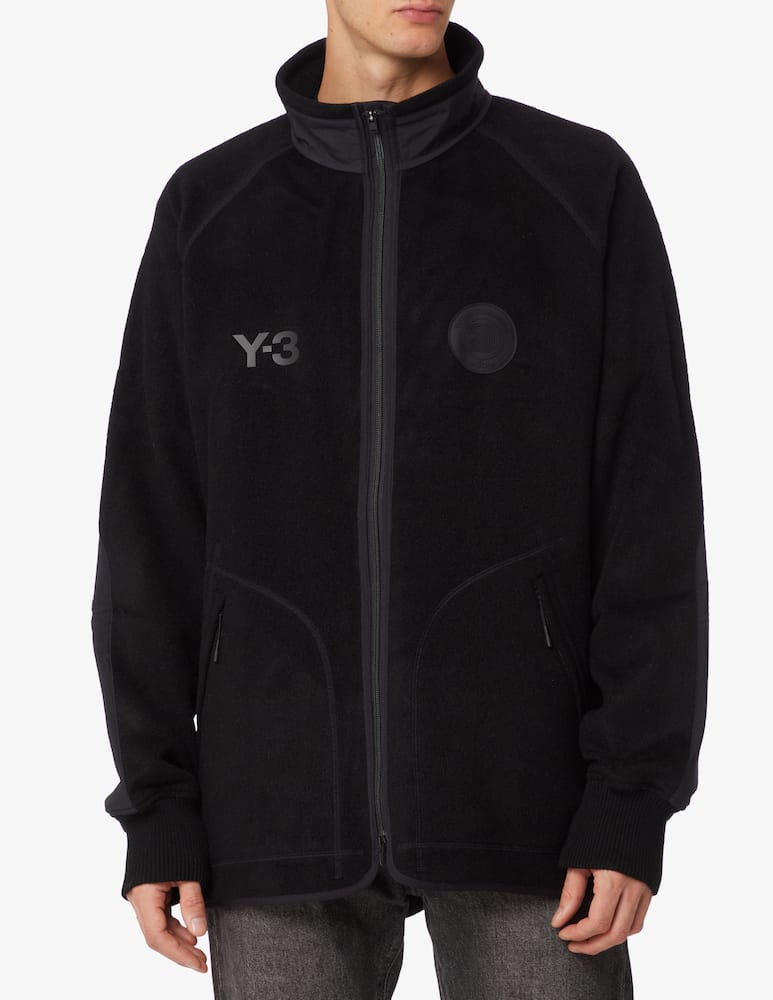 rinascente Adidas Y-3 Giacca fleece con logo - Nero