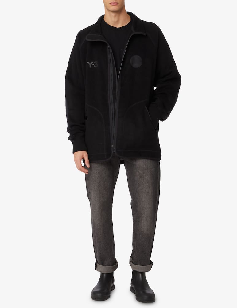 rinascente Adidas Y-3 Giacca fleece con logo - Nero
