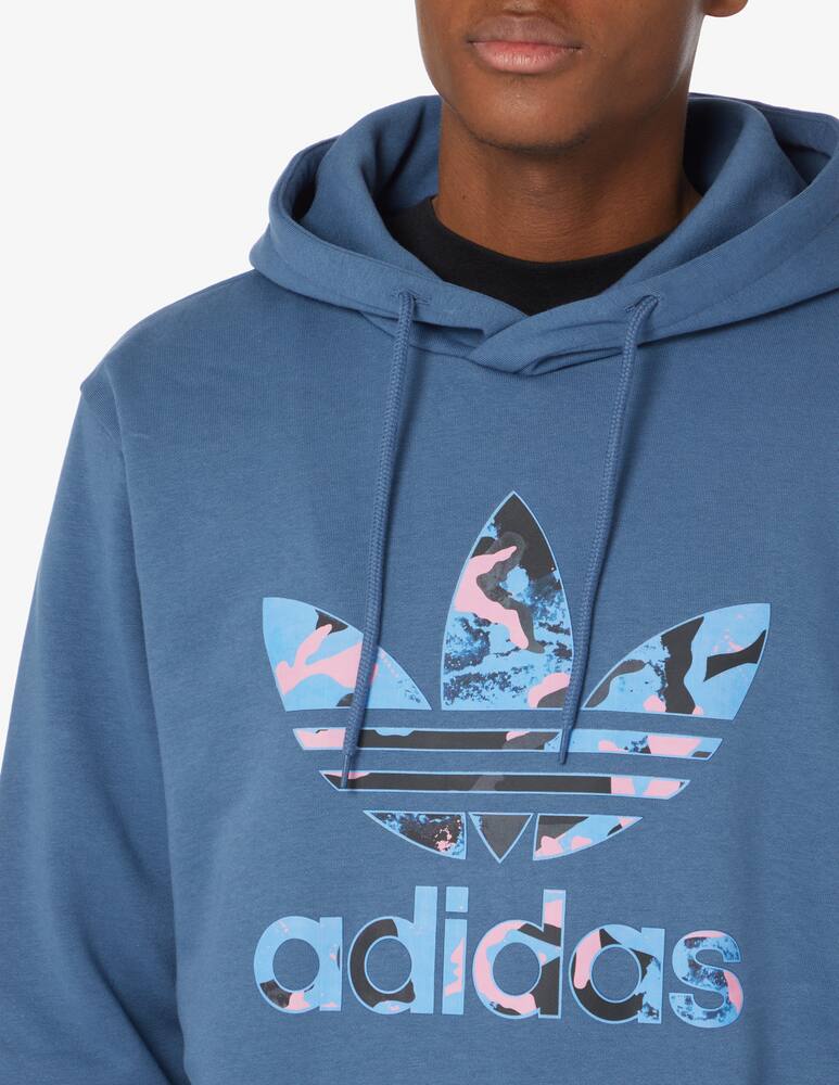 rinascente Adidas Originals Trefoil camo hoodie  - Blue