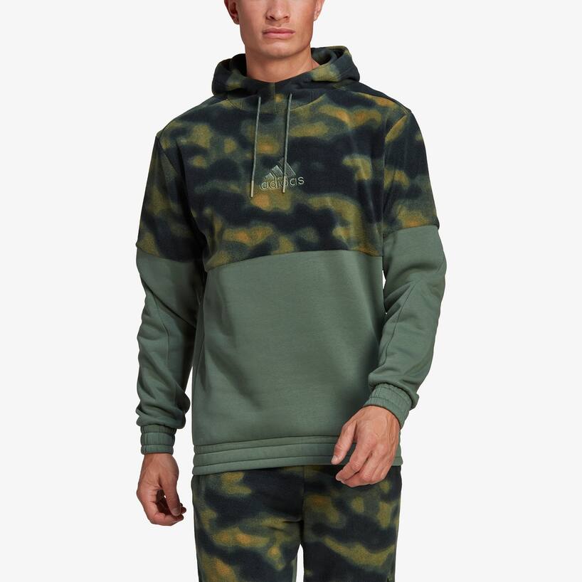 rinascente Adidas Performance Patterned pile jumper - Green