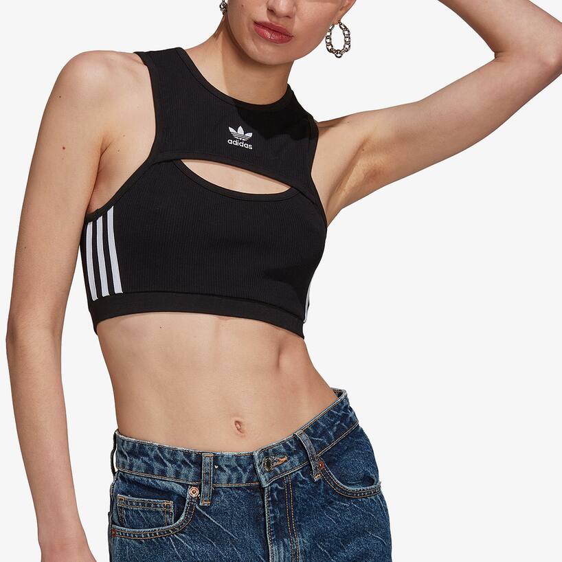 rinascente Adidas Originals Top sportivo aderente - Nero