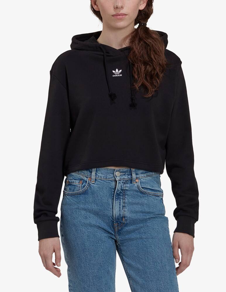 Adidas Originals Felpa sportiva con cappuccio in cotone - Nero - immagine 1 Adidas Originals Felpa sportiva con cappuccio in cotone - Nero - immagine 1