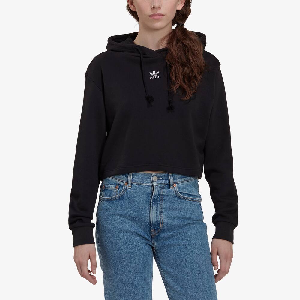 Adidas Originals Felpa sportiva con cappuccio in cotone - Nero - immagine 3 Adidas Originals Felpa sportiva con cappuccio in cotone - Nero - immagine 3