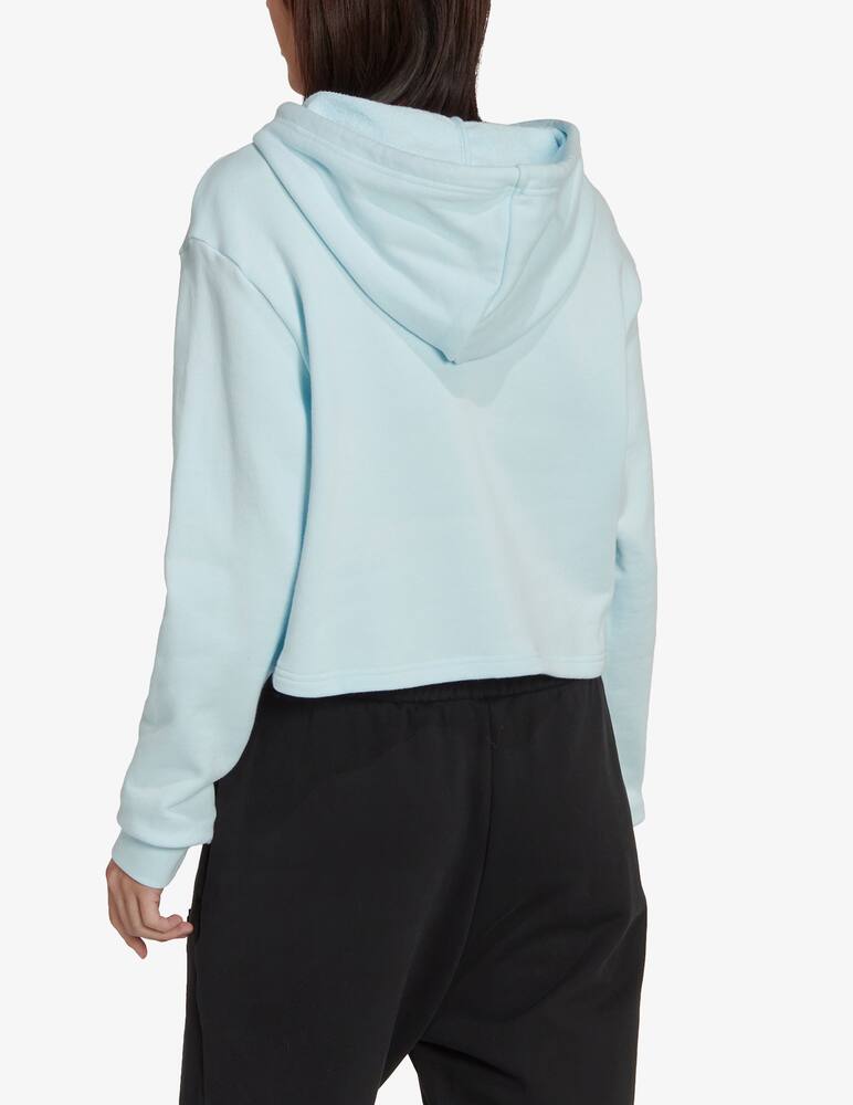 Adidas Originals Felpa sportiva con cappuccio in cotone - Azzurro - immagine 2