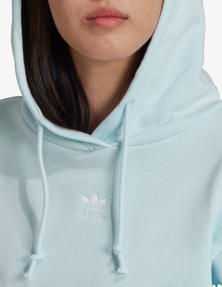 Adidas Originals Felpa sportiva con cappuccio in cotone - Azzurro - immagine 4
