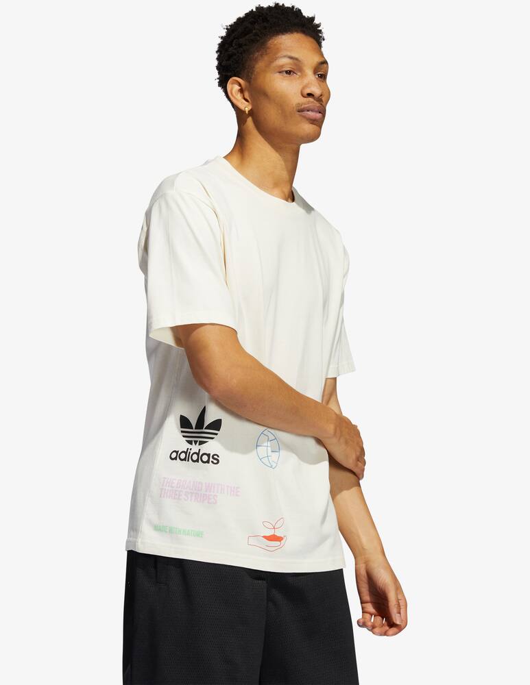 rinascente Adidas Originals Maglietta in cotone organico - Bianco