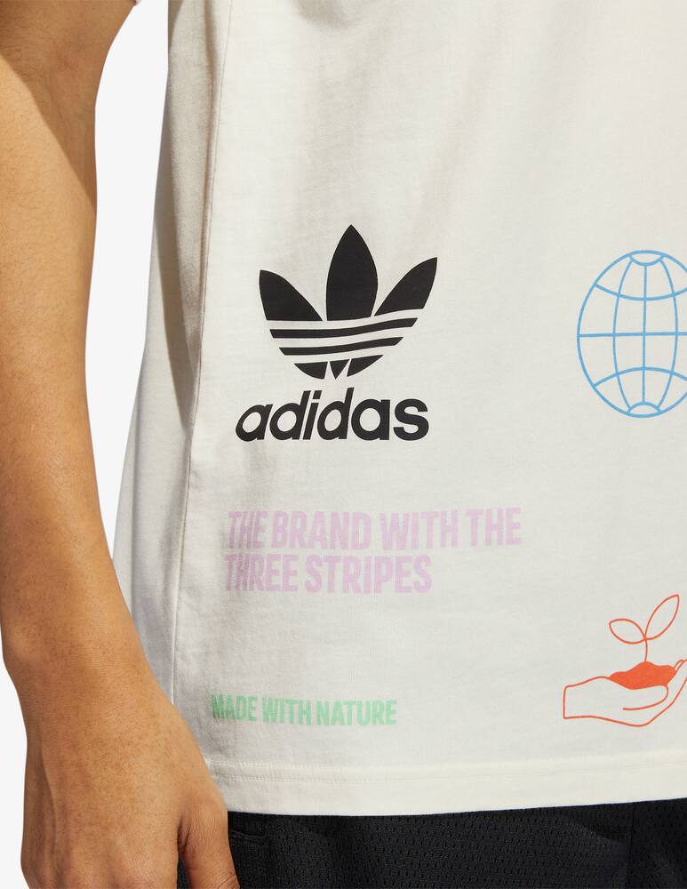 rinascente Adidas Originals Maglietta in cotone organico - Bianco