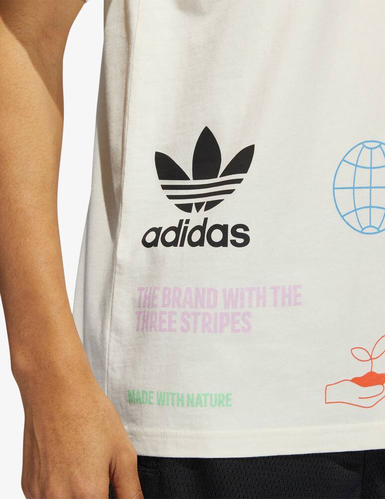 rinascente Adidas Originals Maglietta in cotone organico - Bianco