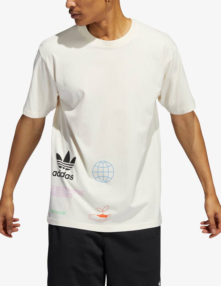 rinascente Adidas Originals Maglietta in cotone organico - Bianco