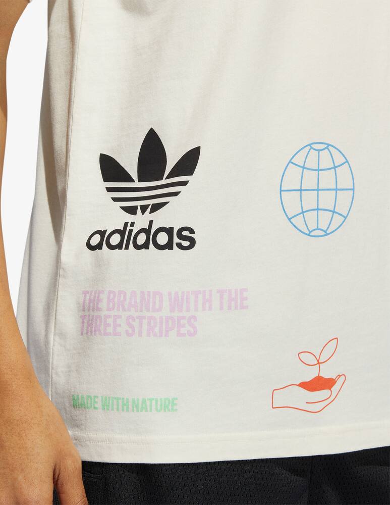 rinascente Adidas Originals Maglietta in cotone organico - Bianco