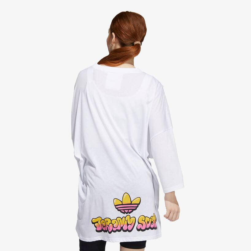 rinascente Adidas Originals Abito t-shirt in cotone Jeremy Scott - Bianco
