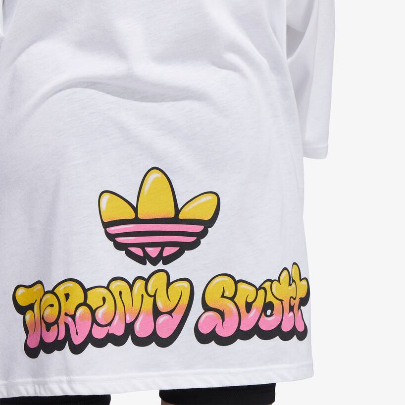 rinascente Adidas Originals Abito t-shirt in cotone Jeremy Scott - Bianco