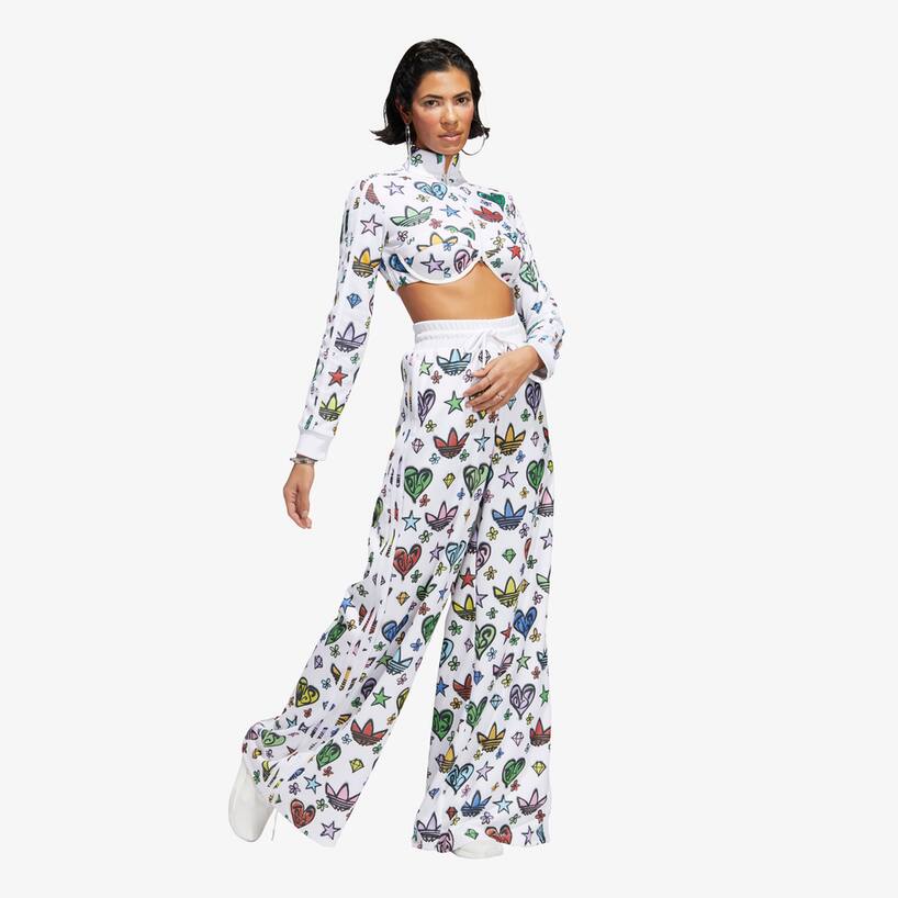 rinascente Adidas Originals Jeremy Scott Monogram  trousers - White