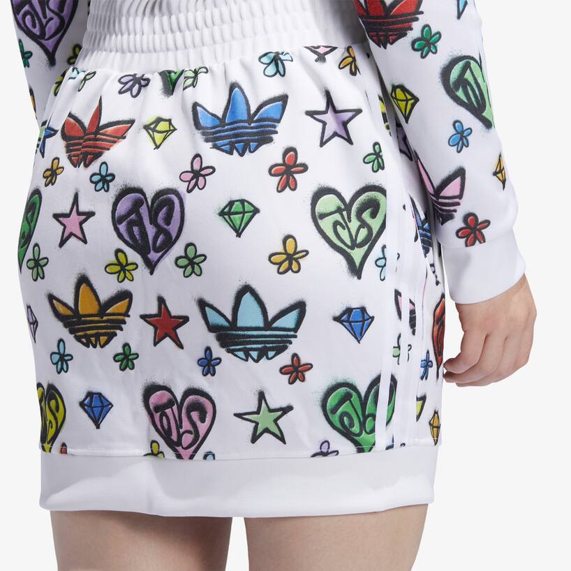 rinascente Adidas Originals Jeremy Scott Monogram skirt - White