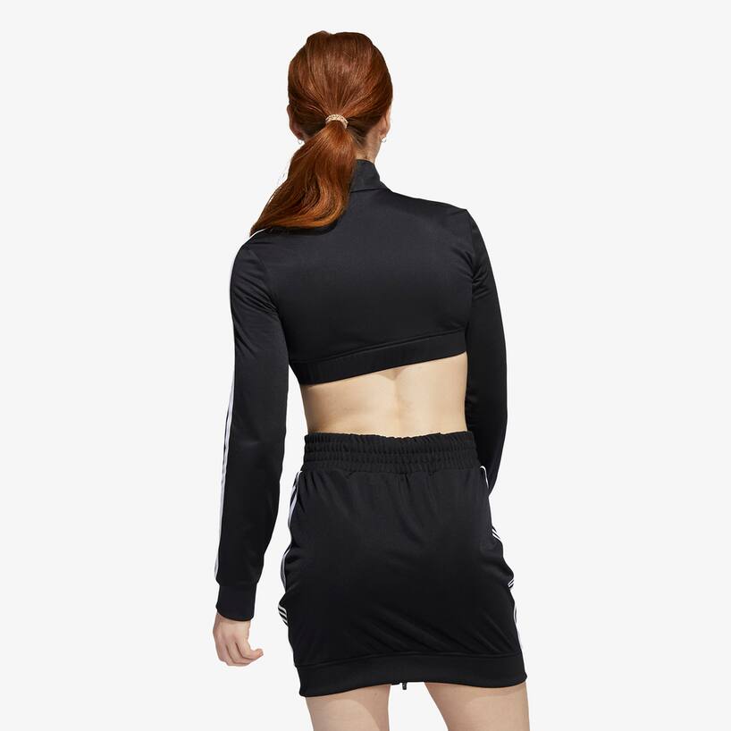 rinascente Adidas Originals Track jacket  monogram crop Jeremy Scott - Nero