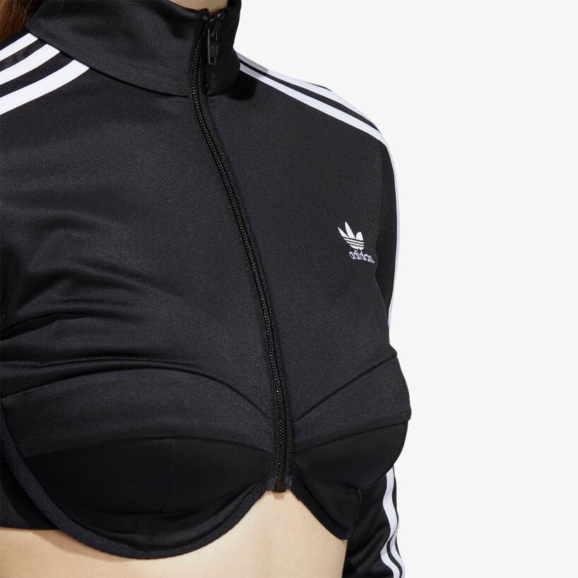 rinascente Adidas Originals Track jacket  monogram crop Jeremy Scott - Nero