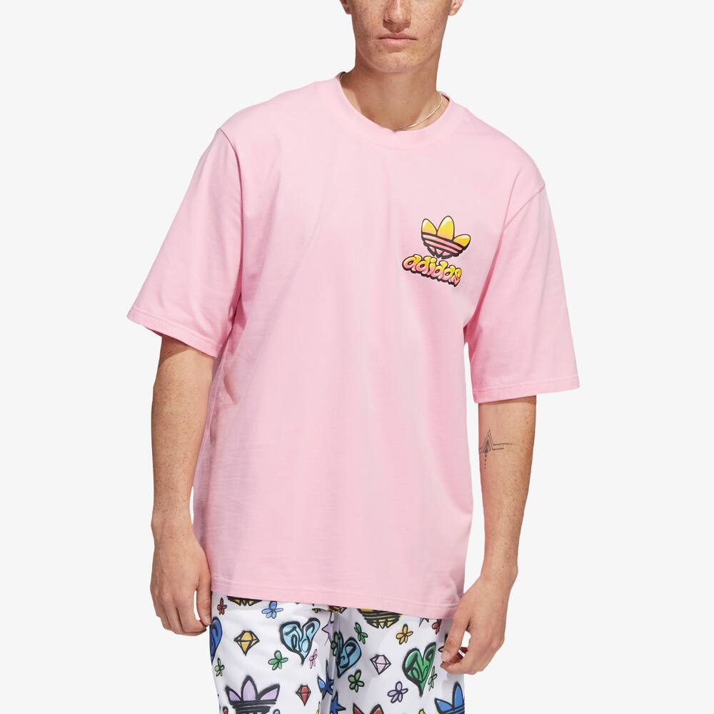 Adidas Originals Maglia a maniche lunghe in cotone Jeremy Scott - Rosa - immagine 1 Adidas Originals Maglia a maniche lunghe in cotone Jeremy Scott - Rosa - immagine 1