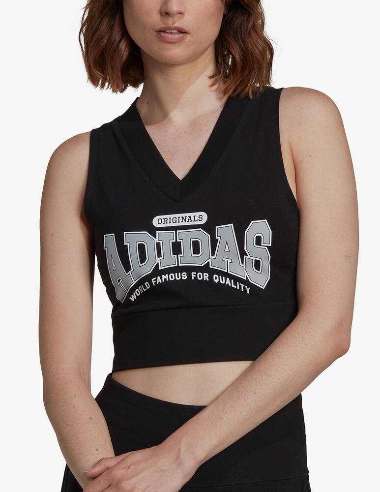 rinascente Adidas Originals Top crop sportivo Class of 72 - Nero