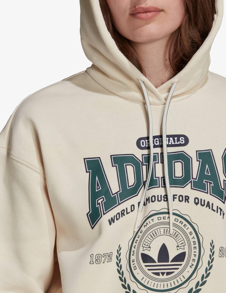 rinascente Adidas Originals Felpa con cappuccio in cotone - Bianco