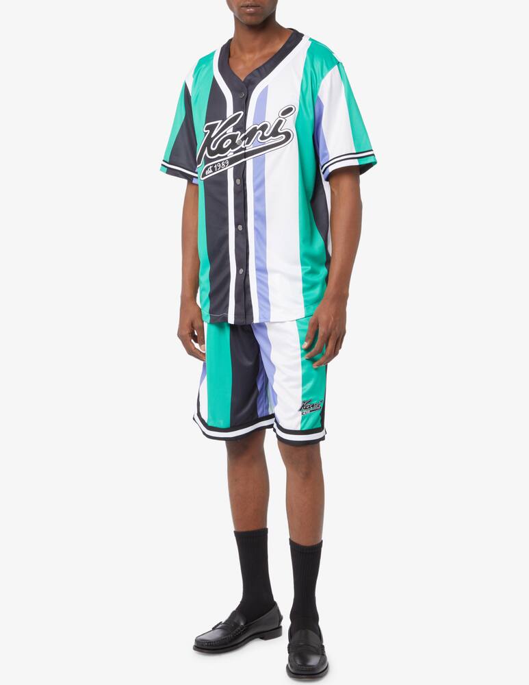 rinascente Kani Striped varsity baseball jacket