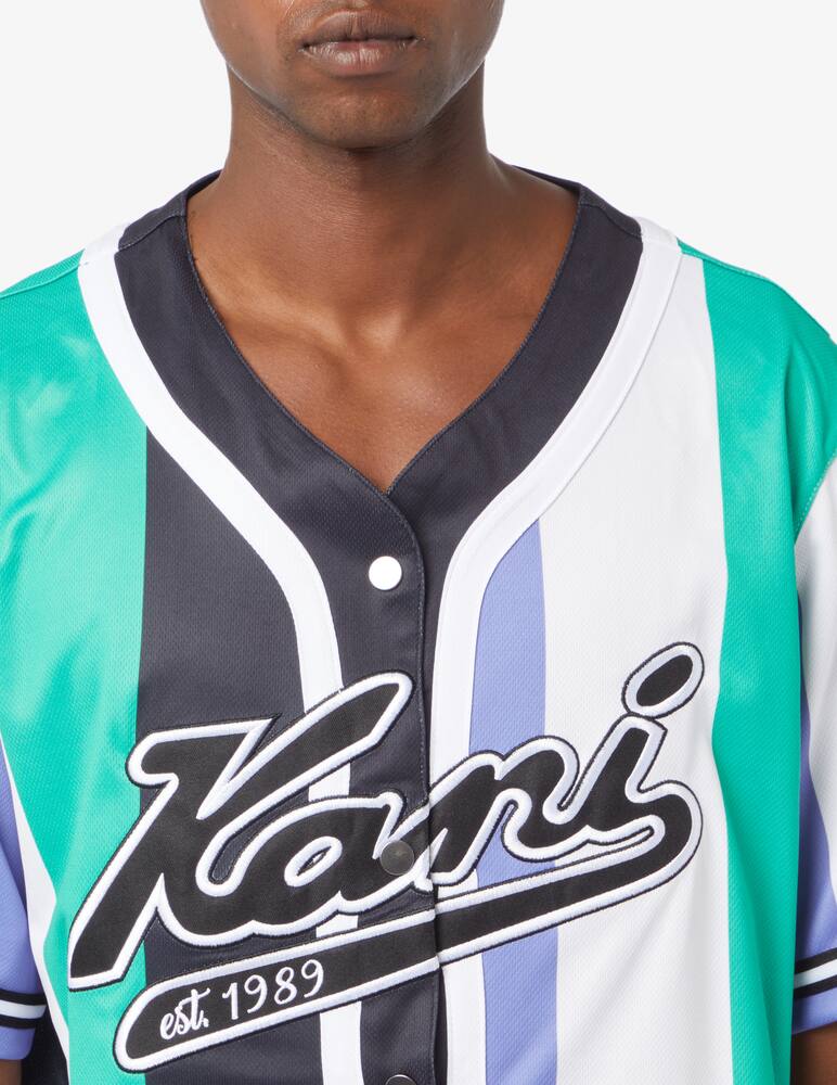 rinascente Kani Striped varsity baseball jacket