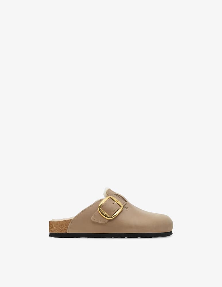 rinascente Birkenstock Boston shearling clogs