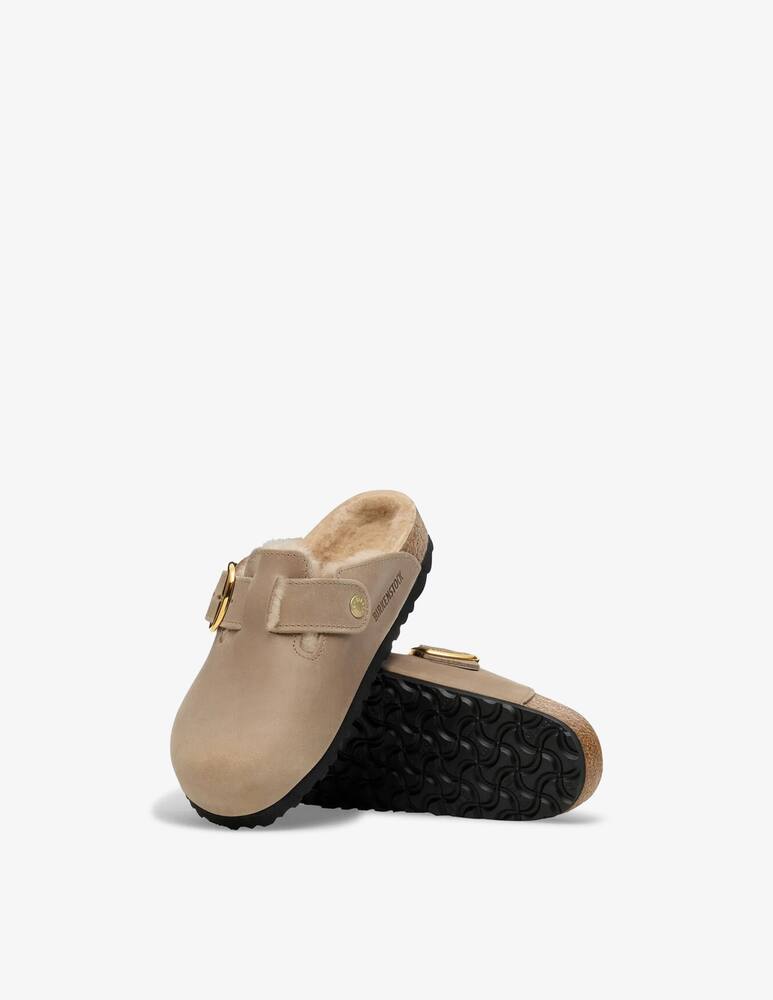 rinascente Birkenstock Boston shearling clogs