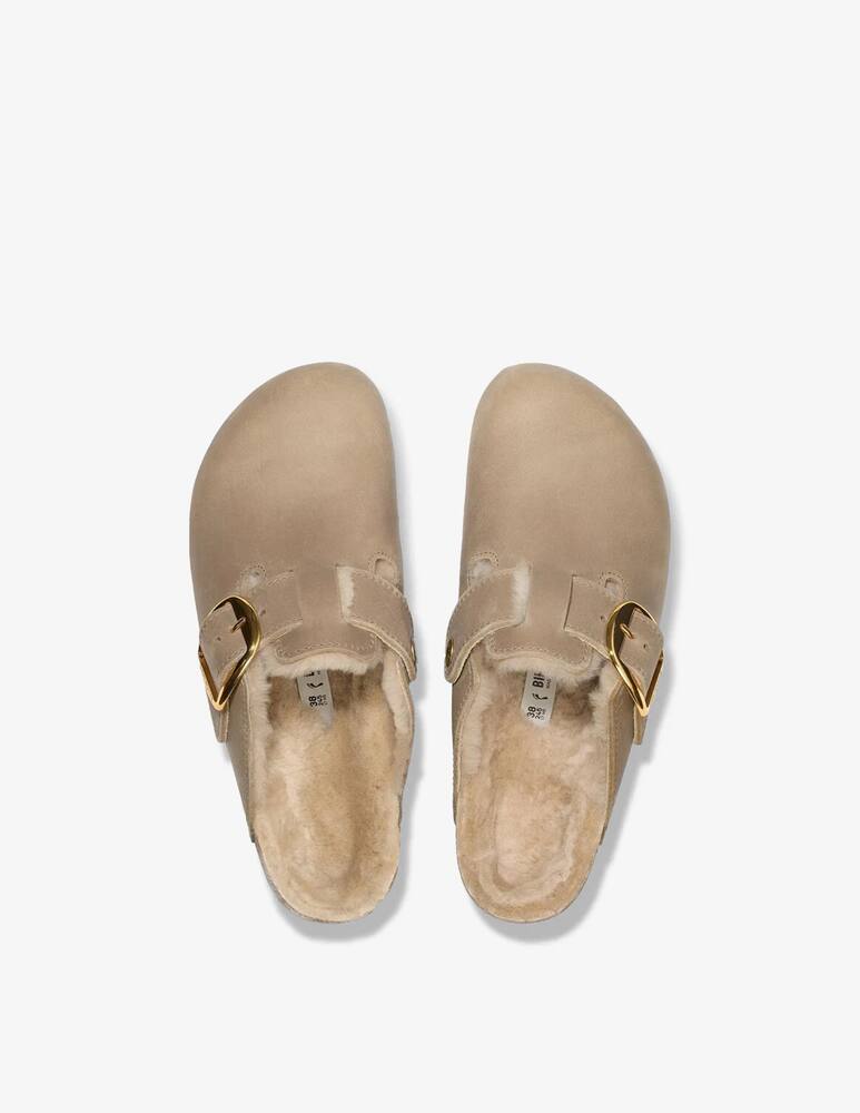 rinascente Birkenstock Boston shearling clogs