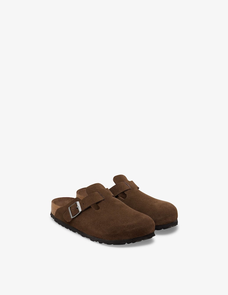 rinascente Birkenstock Boston suede leather sabot