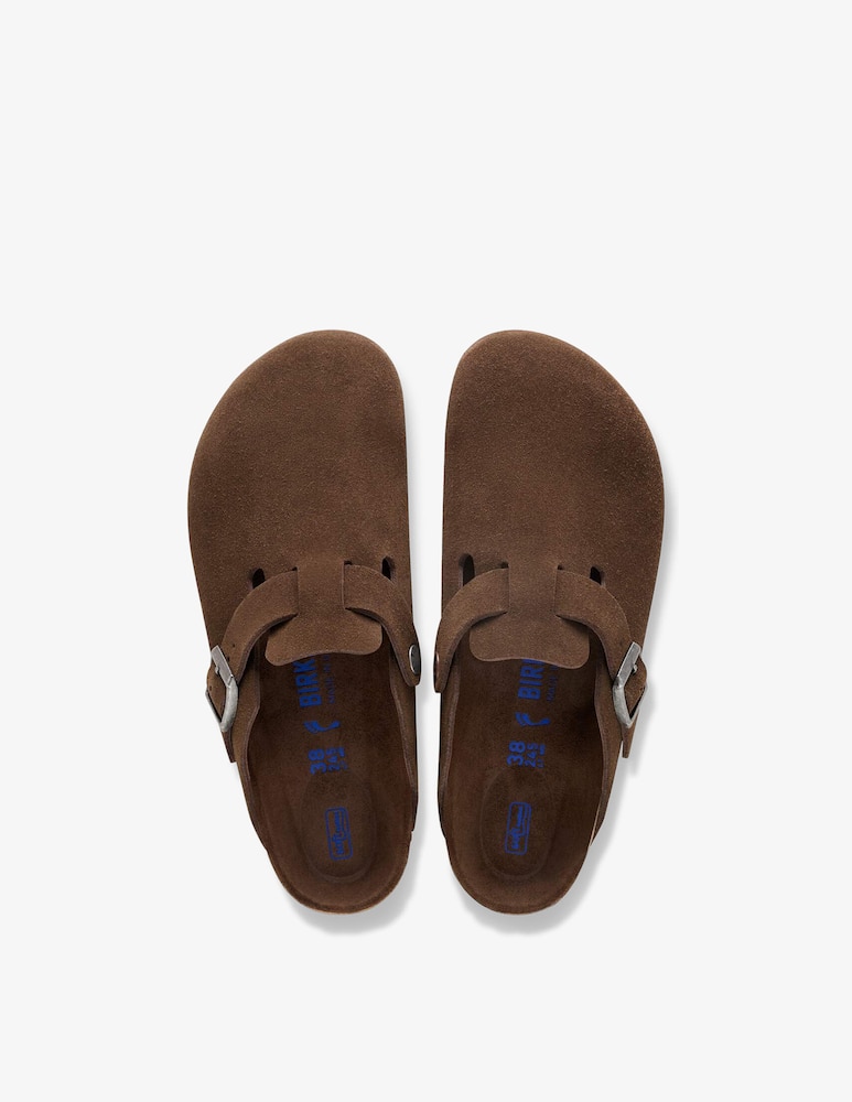 rinascente Birkenstock Boston suede leather sabot