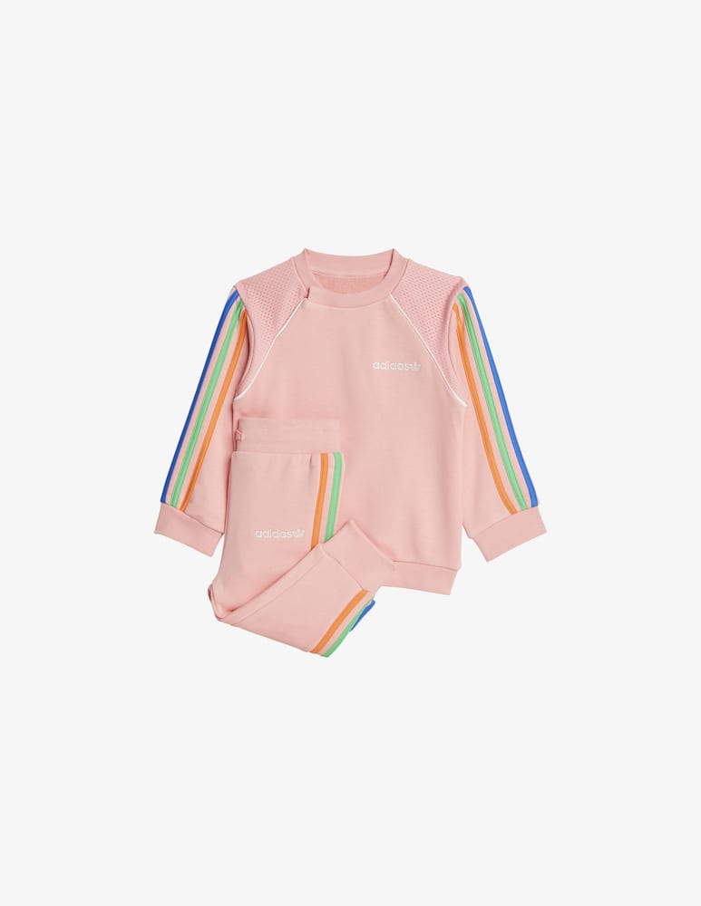 rinascente Adidas Originals Rainbow stripe crew set