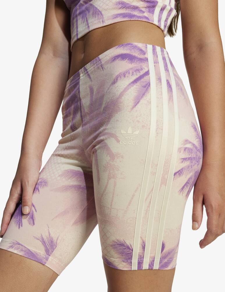 rinascente Adidas Originals Palm print cycling shorts