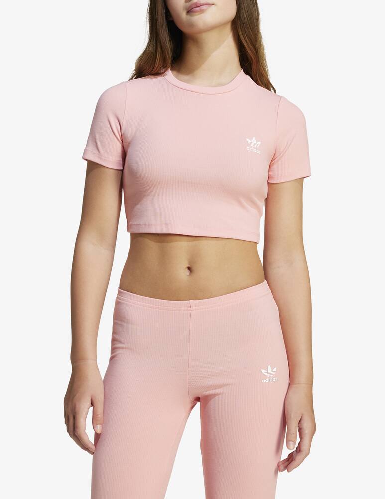 rinascente Adidas Originals Ribbed crop t-shirt