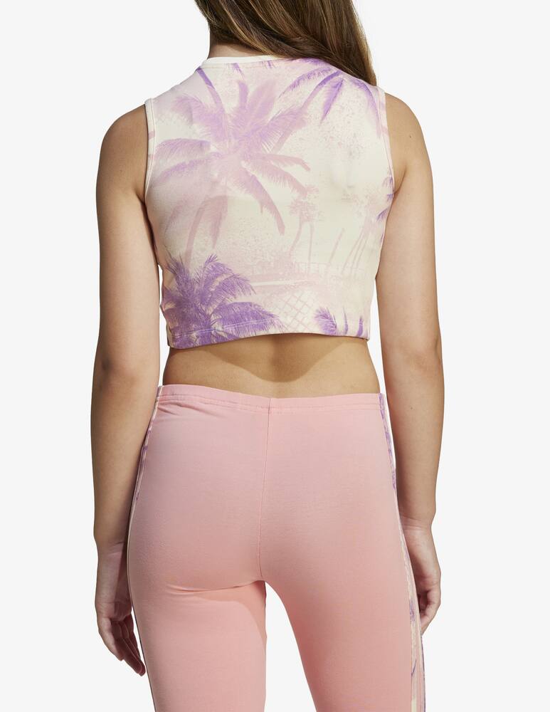 rinascente Adidas Originals Top corto con stampa palme