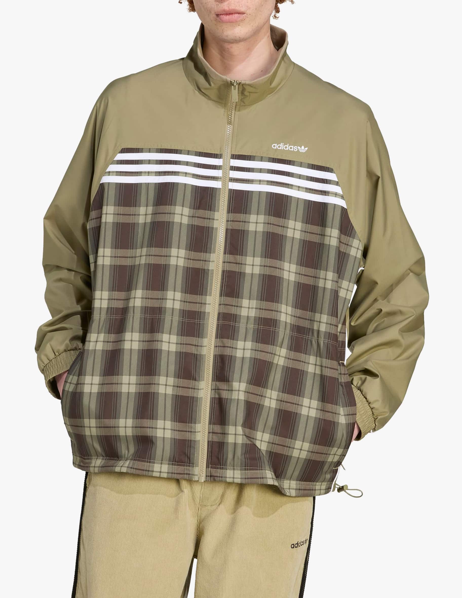 Shop Adidas Originals Tartan zip jacket on Rinascente