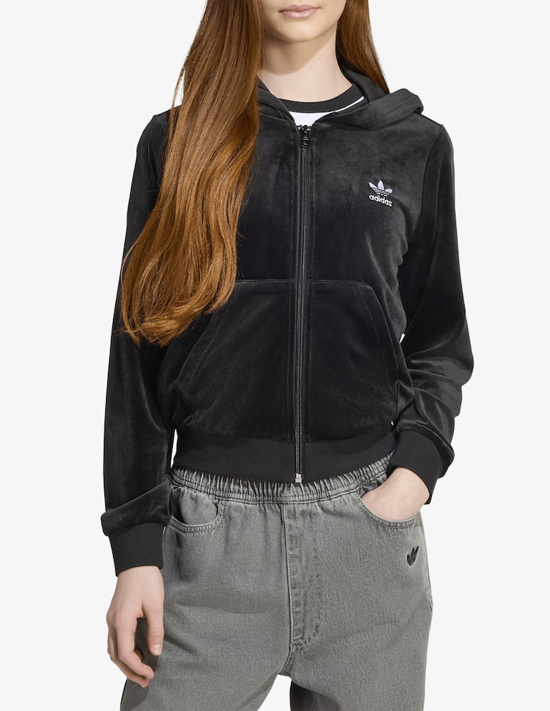 Adidas Originals Felpa con cappuccio in velluto - immagine 2 Adidas Originals Felpa con cappuccio in velluto - immagine 2