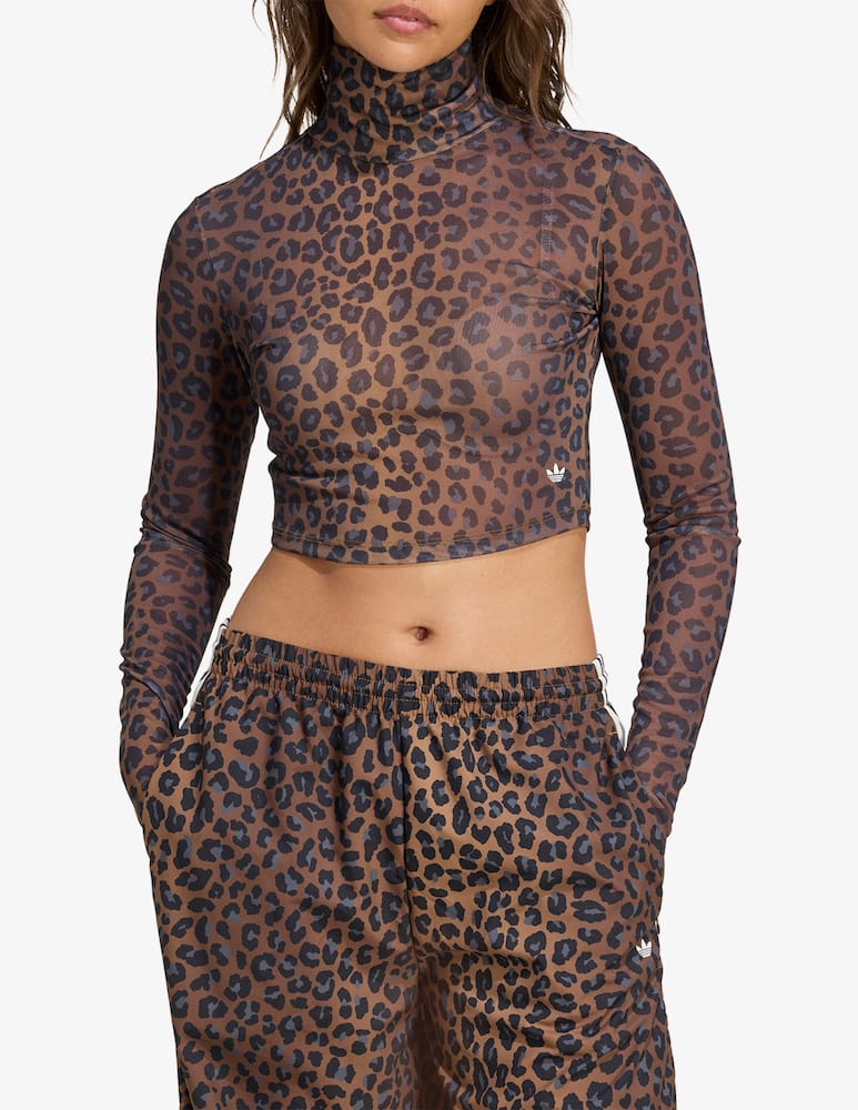 rinascente Adidas Originals Maglia collo alto leopardata