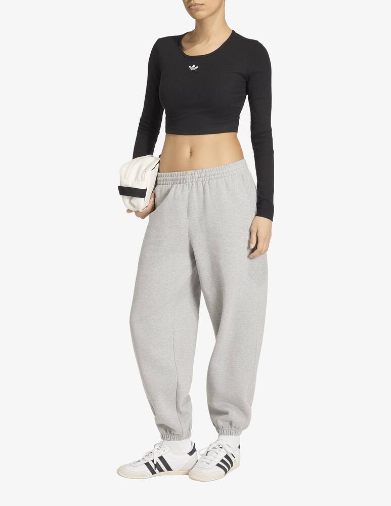 rinascente Adidas Originals Ribbed cropped long-sleeve top