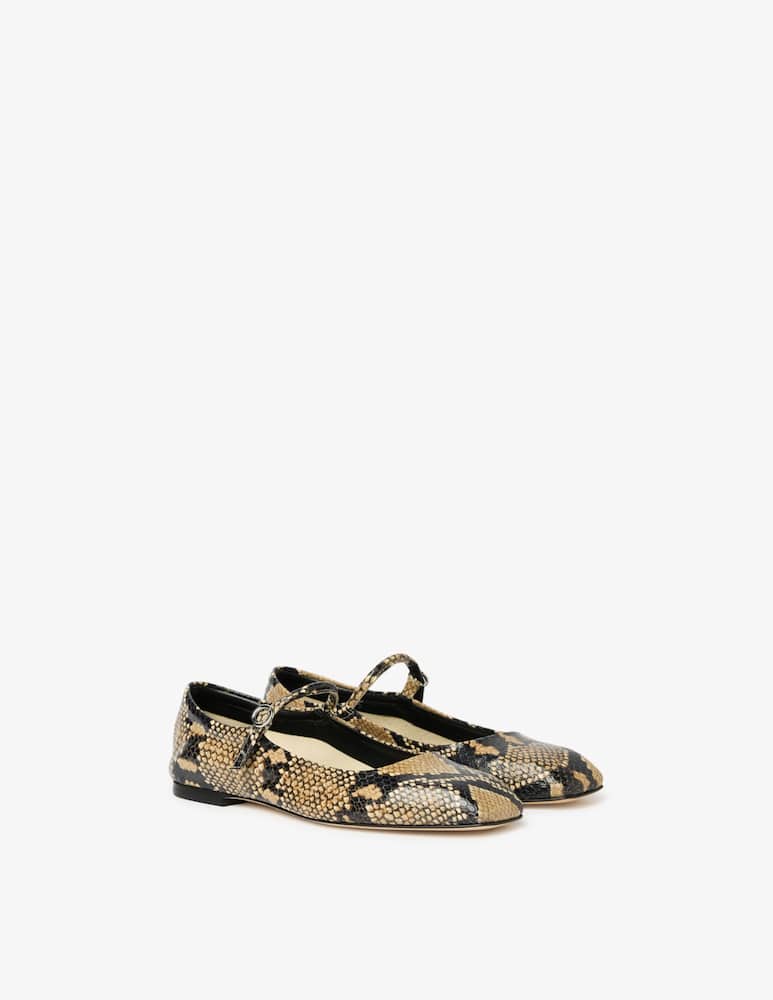 rinascente Aeyde Snake print mary jane flats
