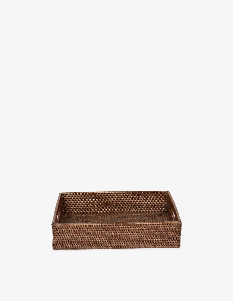 Decor Walther Vassoio - rattan scuro Basket Tray - immagine 1 Decor Walther Vassoio - rattan scuro Basket Tray - immagine 1
