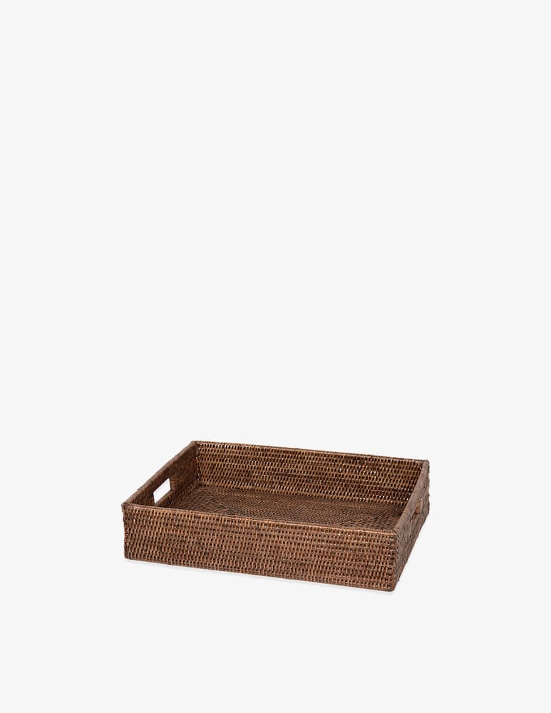 rinascente Decor Walther Basket Tray  Vassoio - Rattan Scuro