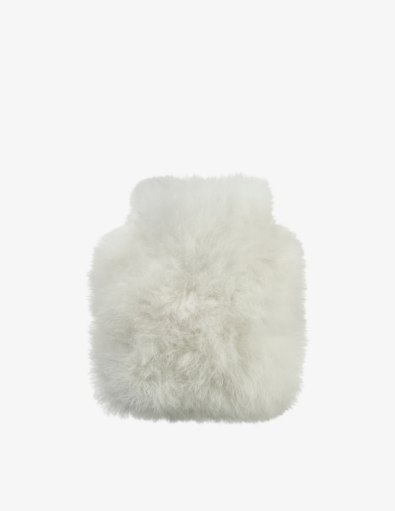 rinascente Weich Borsa Dell'Acqua Calda In Alpaca Calmo Bianco Mini