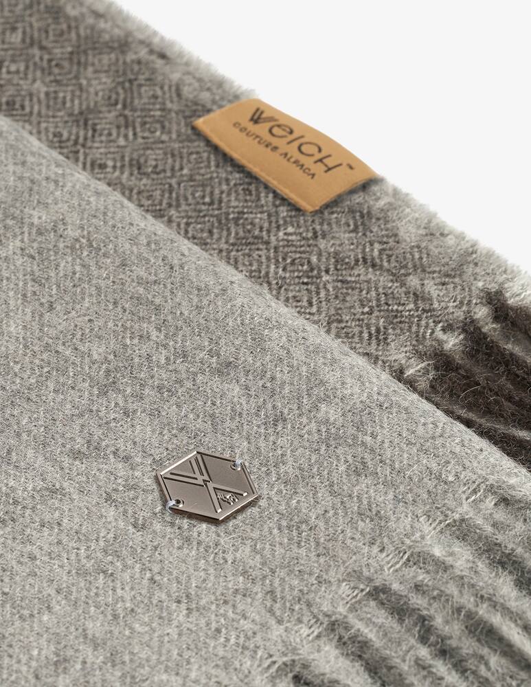 rinascente Weich Plaid In Lana Di Alpaca Tira Grigio