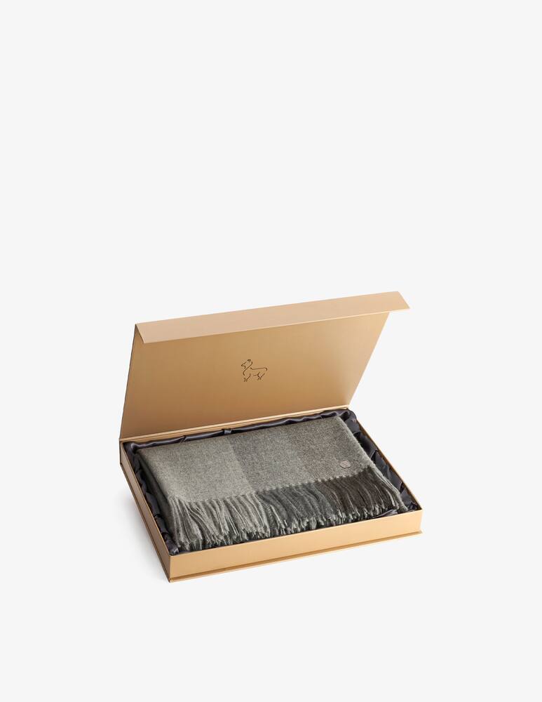 rinascente Weich Plaid In Lana Di Alpaca Tira Grigio