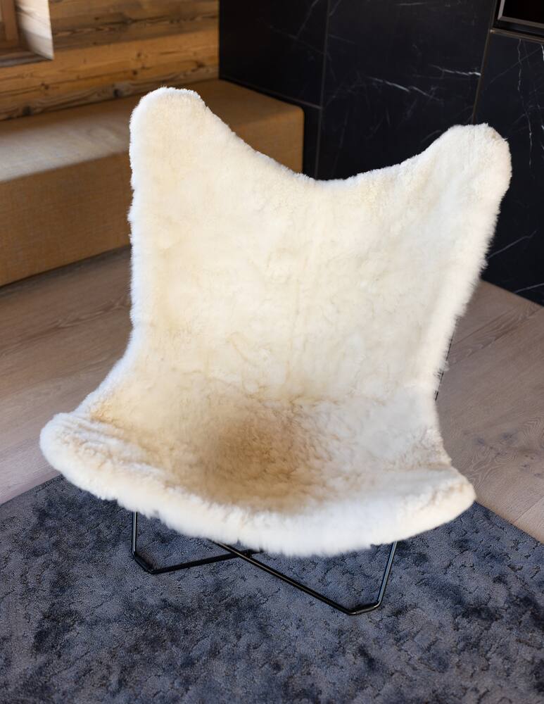 rinascente Weich Sedia Butterfly In Alpaca Mariposa Bianca