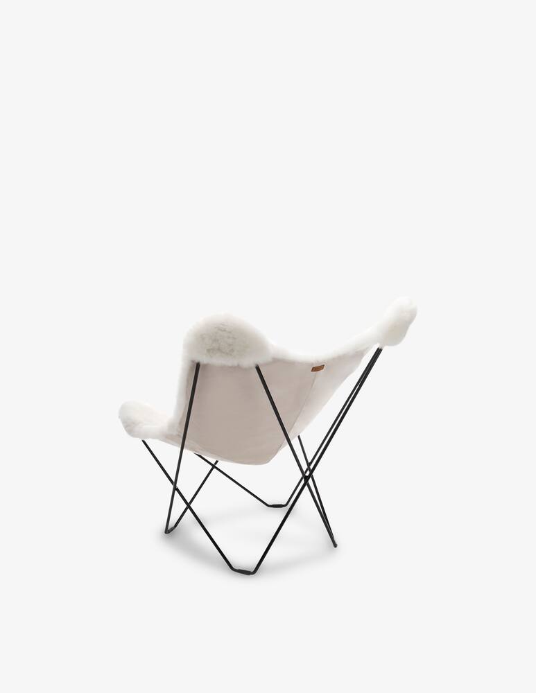 rinascente Weich Alpaca Fur Butterfly Chair Mariposa Champagne