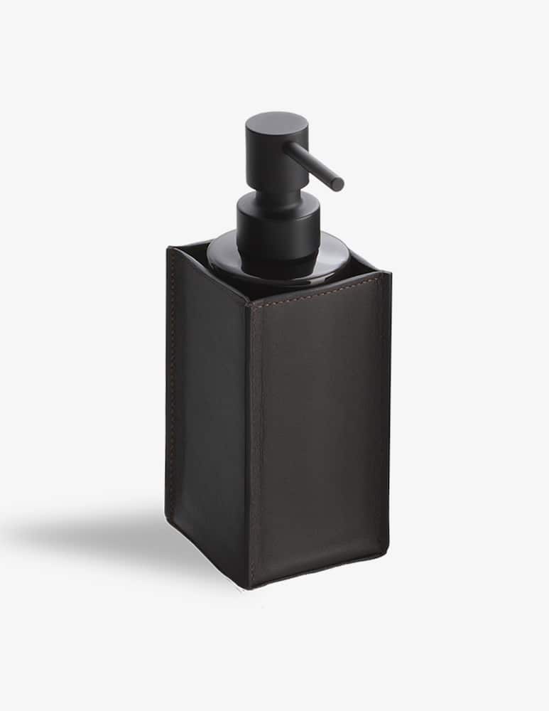 Decor Walther Nappa Ssp Soap Dispenser - Nappa Genuine Leather Black-Brown - picture 1 Decor Walther Nappa Ssp Soap Dispenser - Nappa Genuine Leather Black-Brown - picture 1