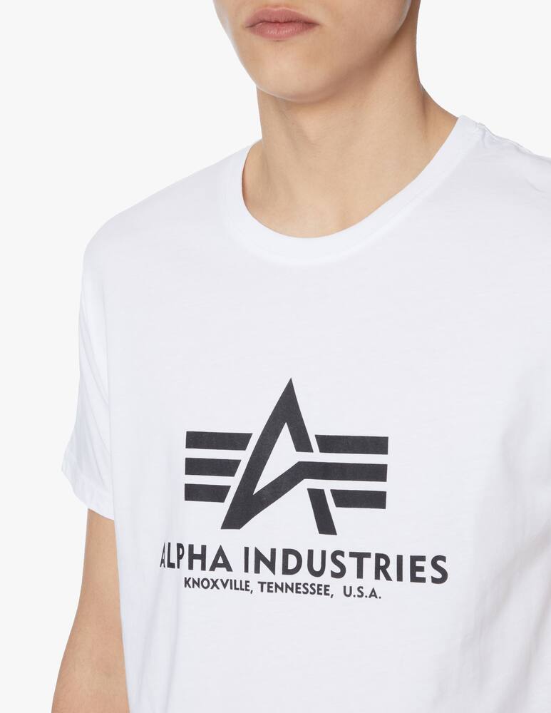 rinascente Alpha Industries Maglietta girocollo logo centrale - bianco