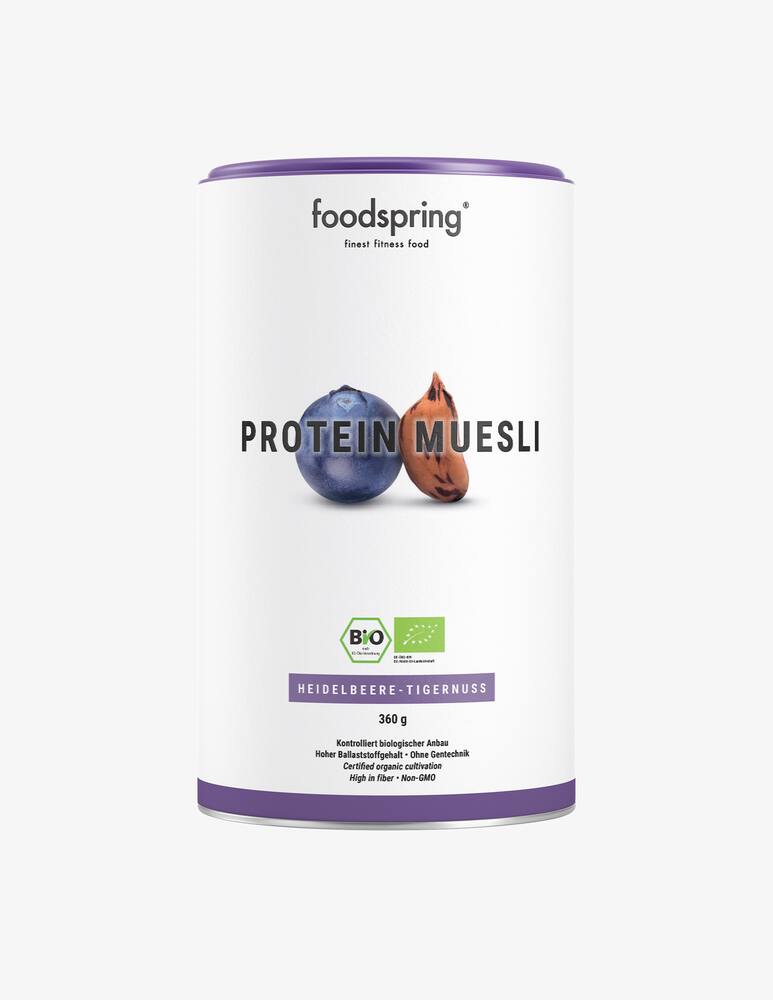 rinascente Foodspring Protein Muesli BIO 360g - Blueberries and Tigernuts